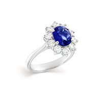 Anello Roman Gioielli Donna PRINCIPESSA in Oro bianco Zaffiro 2.01 Ct AN.ZAF-J-2 - AN.ZAF-J-2